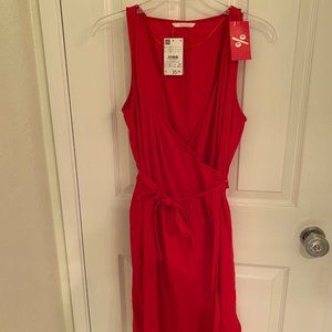CAMAIEU Red Wrap Dress